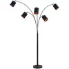 Image de Lampadaire tissu en métal noir