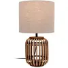 Image de Lampe à poser en textile marron
