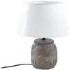 Image de Lampe à poser en textile gris