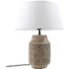 Image de Lampe à poser en textile gris