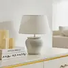 Image de Lampe à poser en textile blanc
