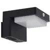 Image de Applique murale solaire en aluminium noir