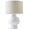 Image de Lampe à poser en textile blanc