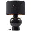 Image de Lampe à poser en textile noir