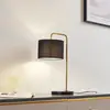 Image de Lampe à poser en textile noir