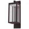 Image de Applique exterieur led en aluminium marron