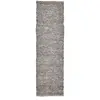 Image de Tapis tissé à la main en laine naturelle gris 70x240