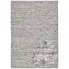 Image de Tapis tissé à la main en laine naturelle gris 160x230