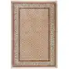 Image de Tapis à bordure classique en polyester beige multicolore 60x130 cm