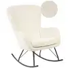 Image de Fauteuil à bascule bouclé beige clair