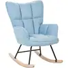 Image de Fauteuil à bascule tissu bleu clair