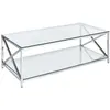 Image de Table basse verre de sécurité argenté
