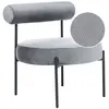 Image de Fauteuil en velours gris h66