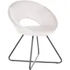 Image de Chaise de salle à manger en tissu blanc 65x77cm