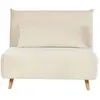 Image de Fauteuil convertible velours beige clair
