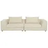 Image de Canapé 3 places 3 personnes en tissu beige