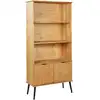 Image de Bibliothèque bois de pin 190 cm marron