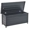 Image de Coffre de rangement 113 cm 50 cm métal gris foncé