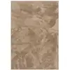 Image de Tapis à poils longs moelleux uni taupe 80x150 cm