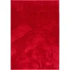Image de Tapis à poils longs moelleux uni vin rouge 140x200 cm