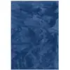 Image de Tapis à poils longs moelleux uni bleu foncé 80x150 cm