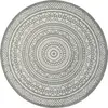 Image de Tapis durable intérieur extérieur, gris, 120 cm, rond