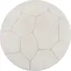 Image de Tapis Everest Moderne élégant Aspect Pierre, Crème, 160 cm rond