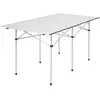 Image de Table de camping pliable en aluminium avec sac de transport gris