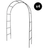 Image de Lot de 4 arches de jardin à roses acier résistant aux intempéries vert