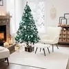 Image de Sapin de noël artificiel en pvc avec pommes de pin effet naturel vert