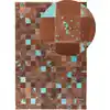 Image de Tapis en cuir véritable marron 230x160cm