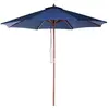 Image de Parasol de jardin en bois avec toile bleu marine D270cm