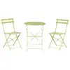 Image de Ensemble bistrot d'extérieur pliant métal vert citron