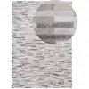 Image de Tapis en cuir véritable gris 230x160cm