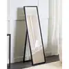 Image de Miroir sur pied en matériaux synthétiques noir 140x40