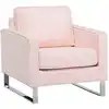 Image de Fauteuil en tissu rose h82