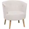 Image de Fauteuil en tissu blanc h74