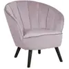 Image de Fauteuil en velours rose h76