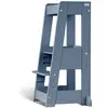 Image de Tour d'apprentissage enfant en bois bleu 40x91x45 cm