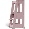 Image de Tour d'apprentissage enfant en bois rose 40x91x45 cm
