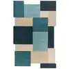 Image de Tapis en laine bleu turquoise 150x230 cm