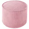 Image de Pouf en velours polyester mousse rose 40 x 25 x 40 cm