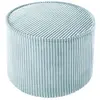 Image de Pouf en velours polyester vert menthe 40 x 25 x 40 cm