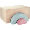 Image de Ensemble de jeu arc-en-ciel en velours beige sucre brun 75 x 37 x 49cm