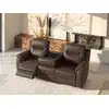 Image de Canapé relaxation cuir 3 places marron
