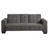 Image de Canapé convertible microfibre 3 places gris