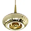 Image de Suspension verre diamètre 20cm doré