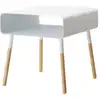 Image de Petite table d'appoint en métal L35 cm - Blanc