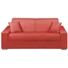 Image de Canapé convertible simili cuir 3 places rouge