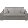 Image de Canapé convertible simili cuir 3 places gris